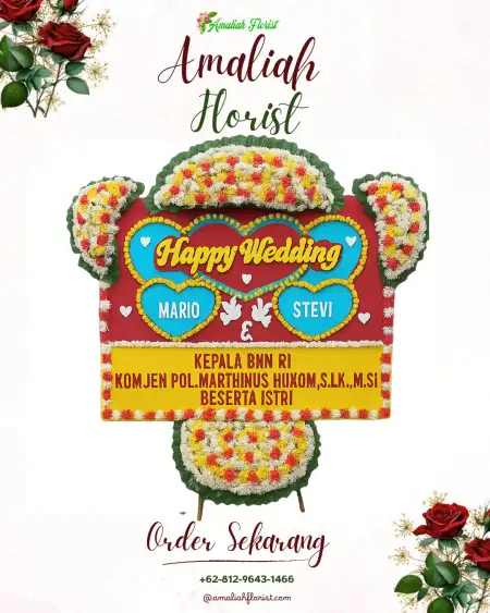 Papan Bunga Pernikahan Lumpang